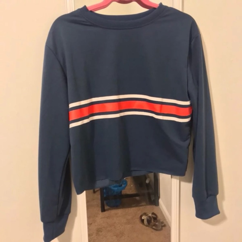Blue Striped Top